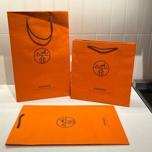 Authentic HERMES Shopping totes (set of 3)